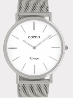 Horloge | Vintage silver/white