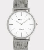 Horloge | Vintage silver/white