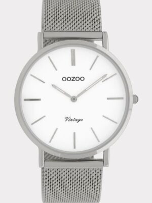 Horloge | Vintage silver/white